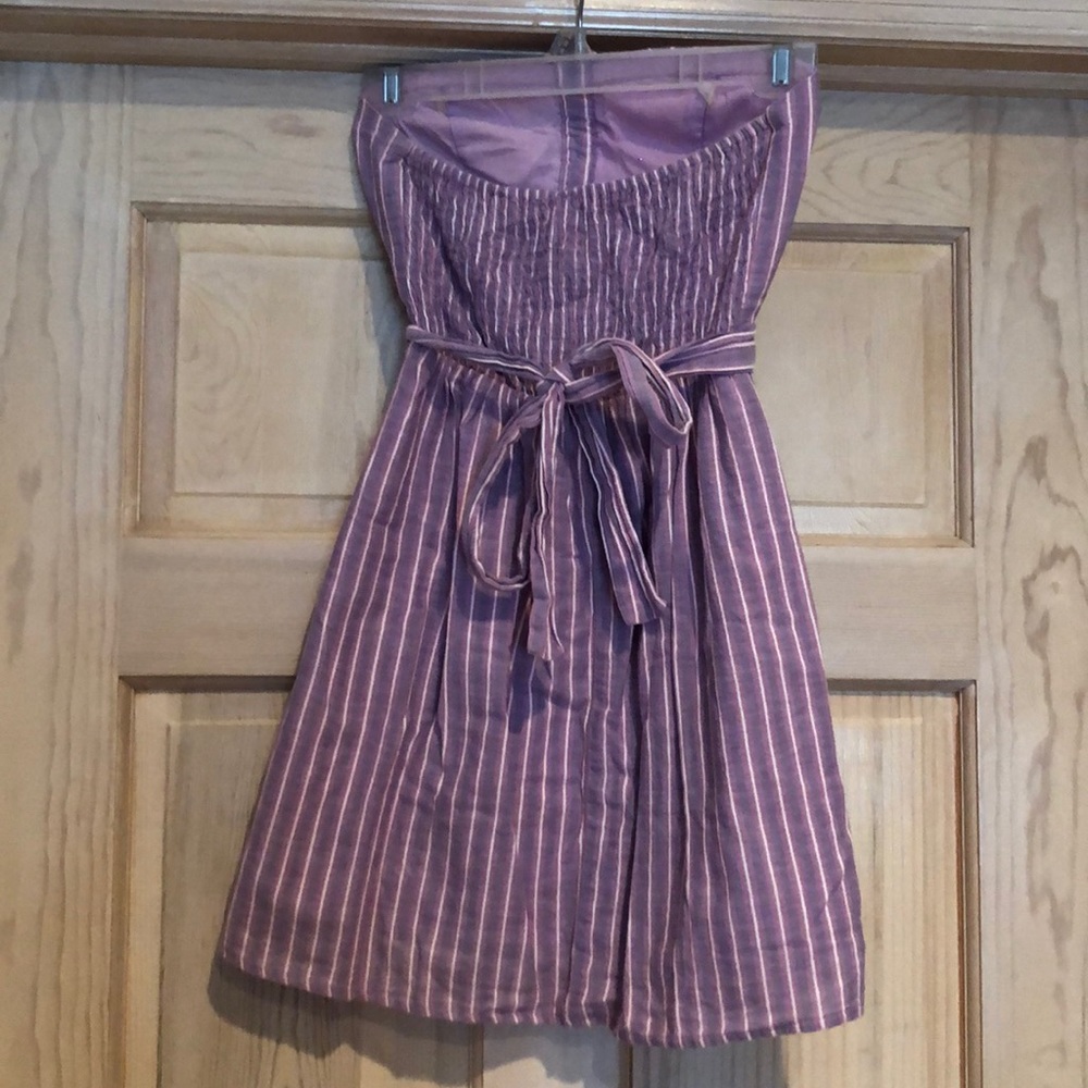 Lavender stripped tube top dress - Picture 3 of 4